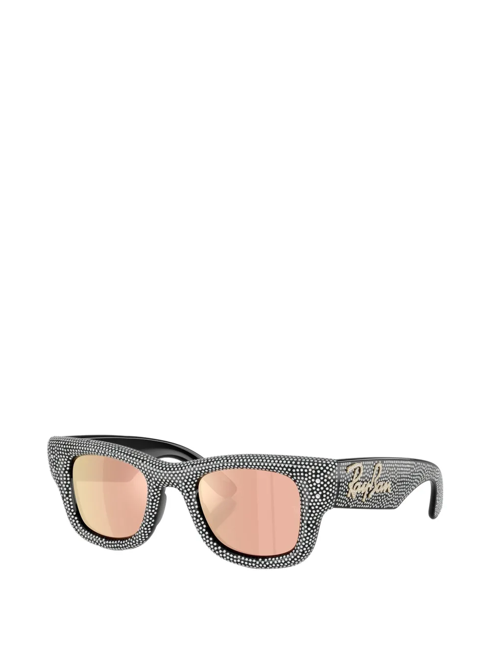 Ray-Ban Wayfarer Puffer zonnebril verfraaid met kristallen Grijs