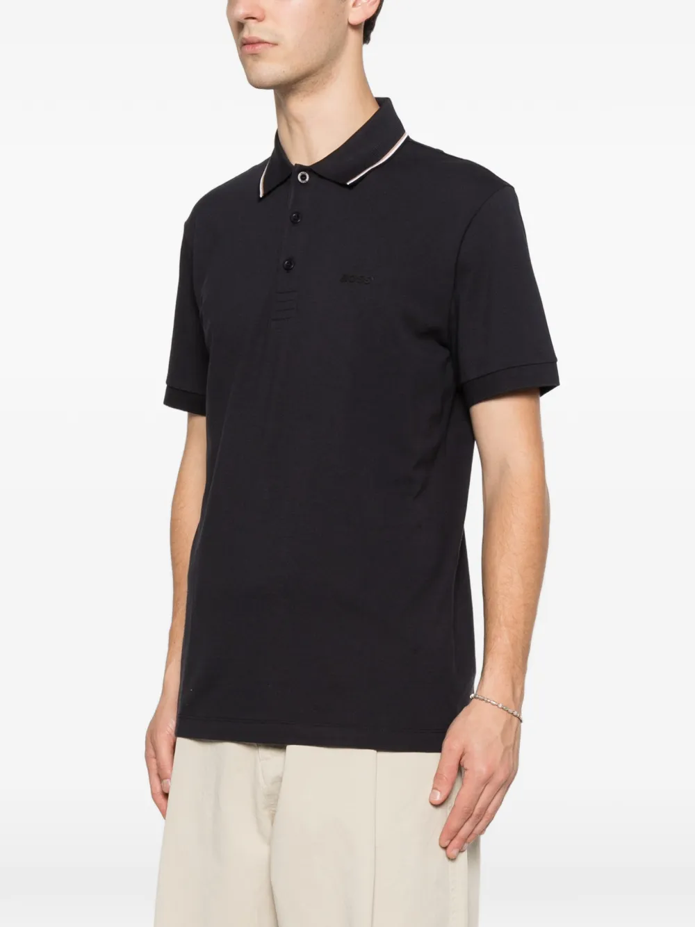BOSS Poloshirt met korte mouwen Blauw