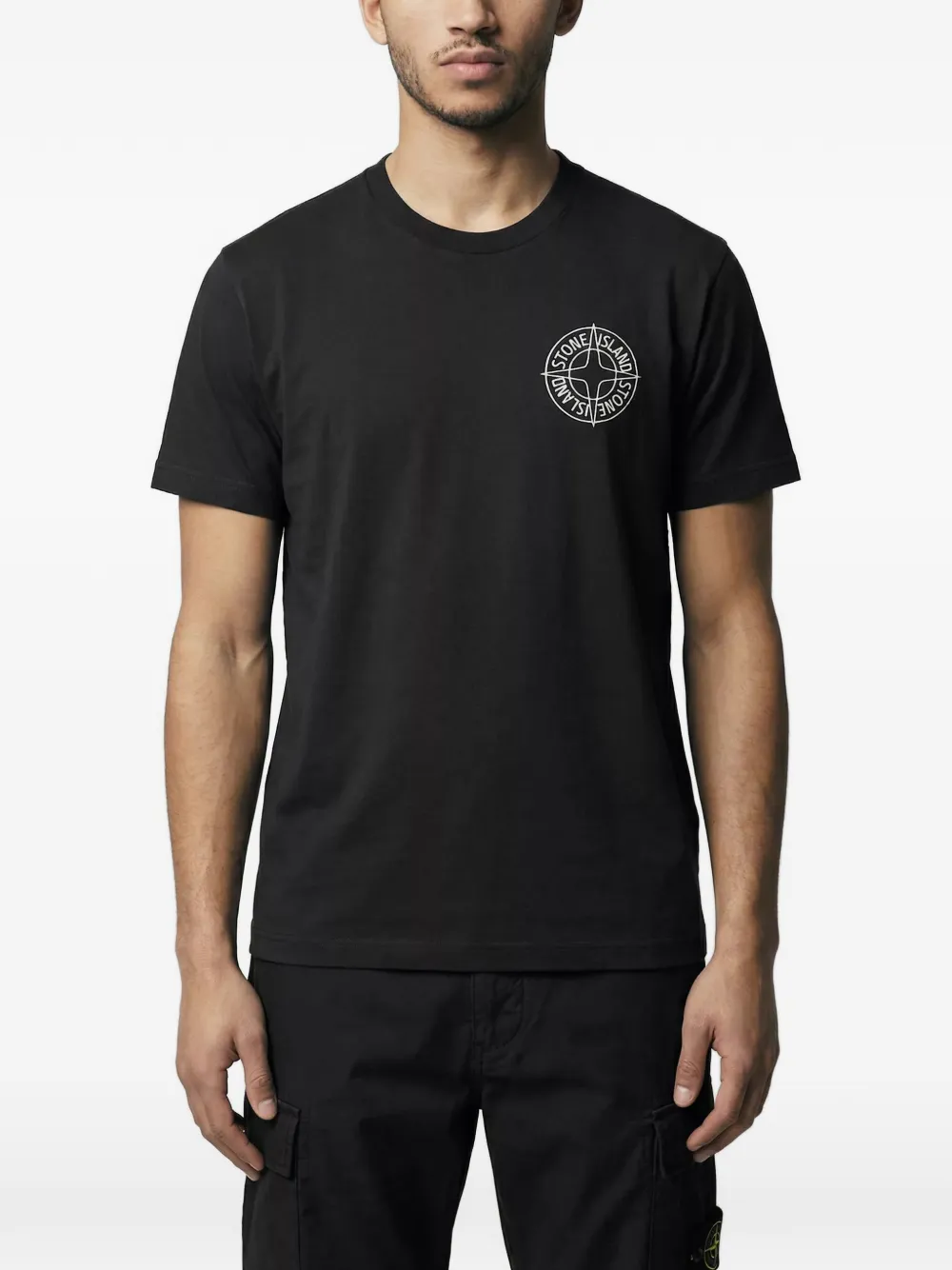 Stone Island logo-print T-shirt - Nero