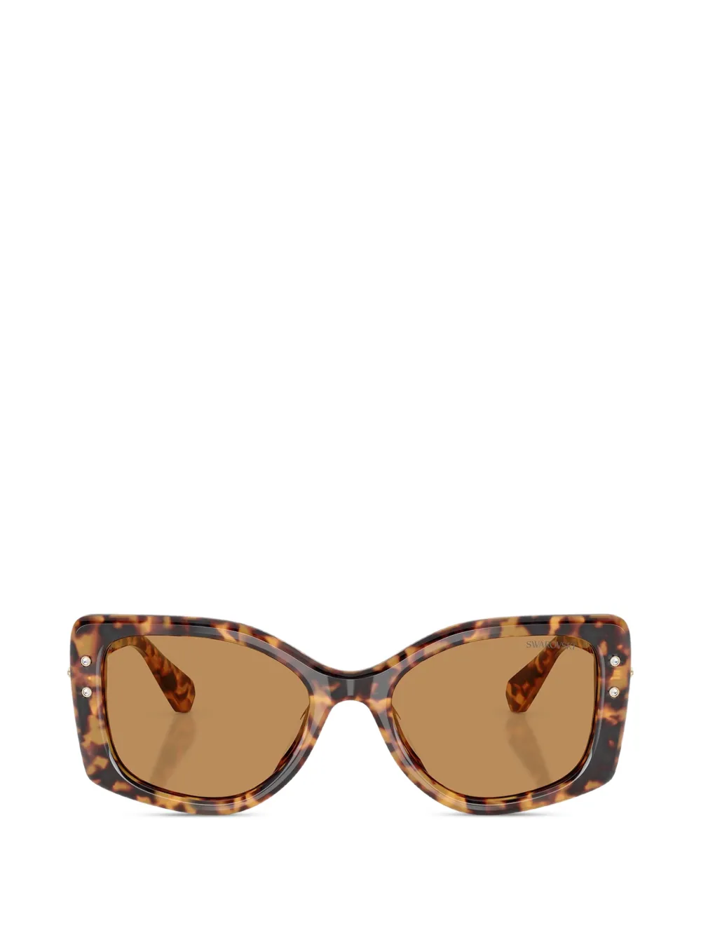 Swarovski Eyewear Occhiali da sole con cristalli - Marrone