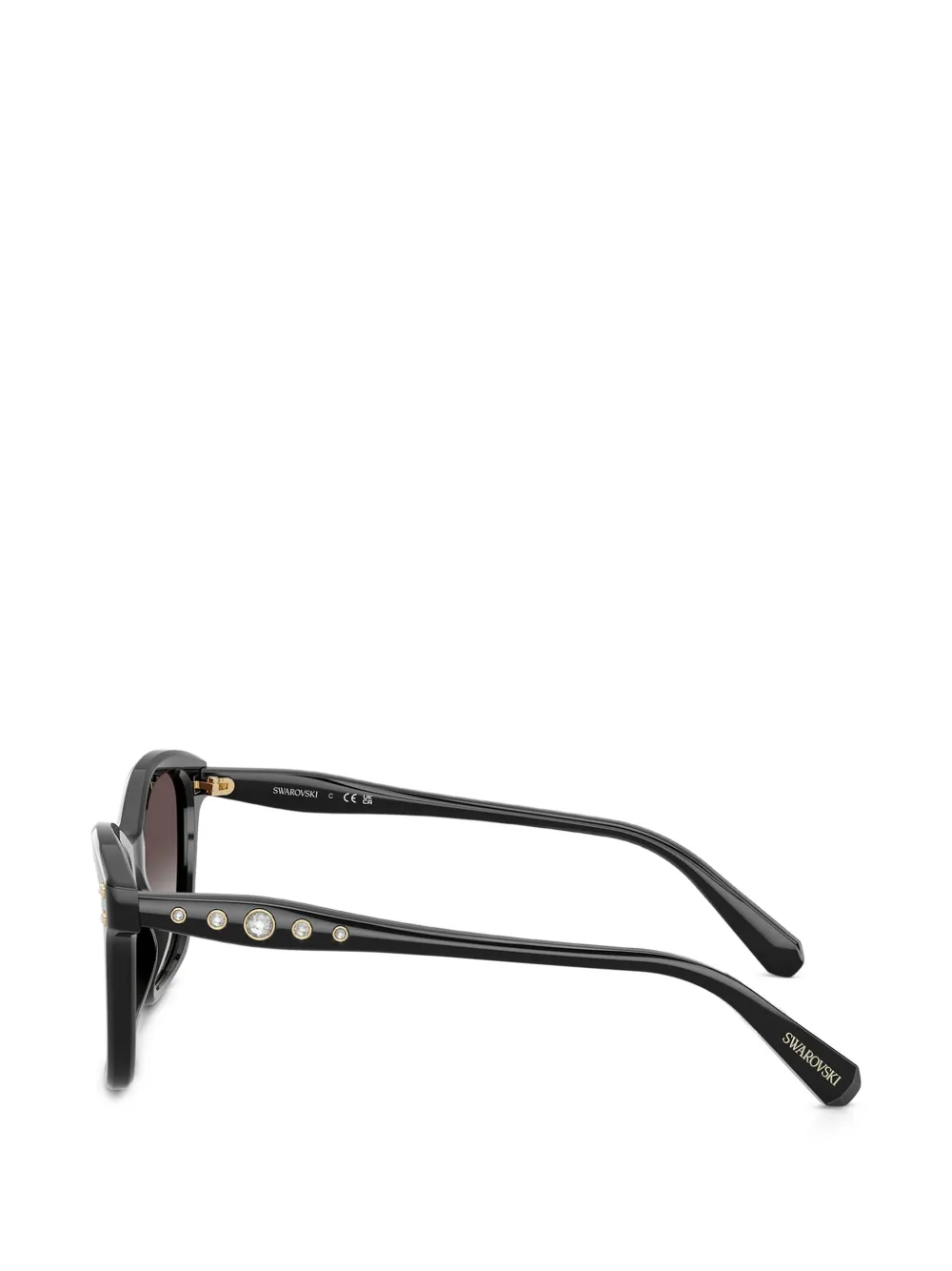 Swarovski Eyewear Zonnebril verfraaid met kristallen Zwart