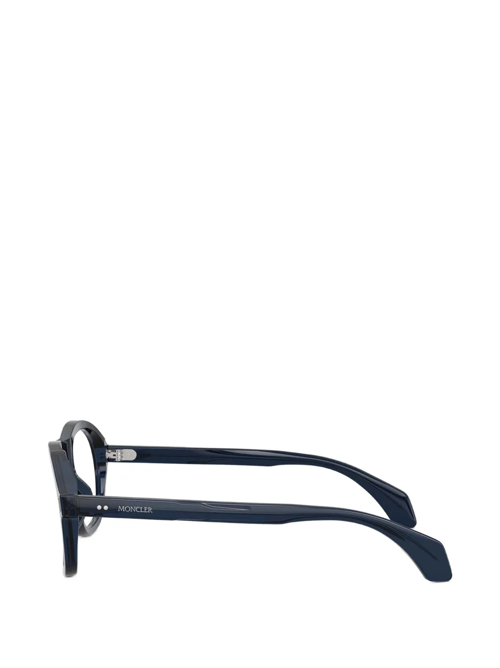 Moncler Eyewear Bril met doorzichtig donkerblauw rond montuur