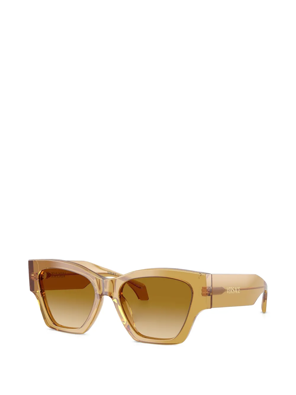 Versace Eyewear Zonnebril met geometrisch montuur Geel