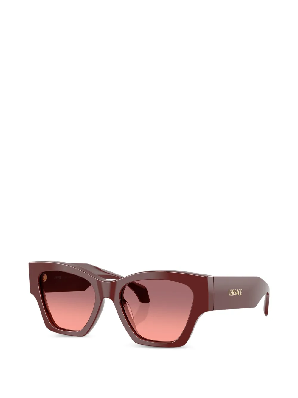 Versace Eyewear Zonnebril met geometrisch montuur Rood