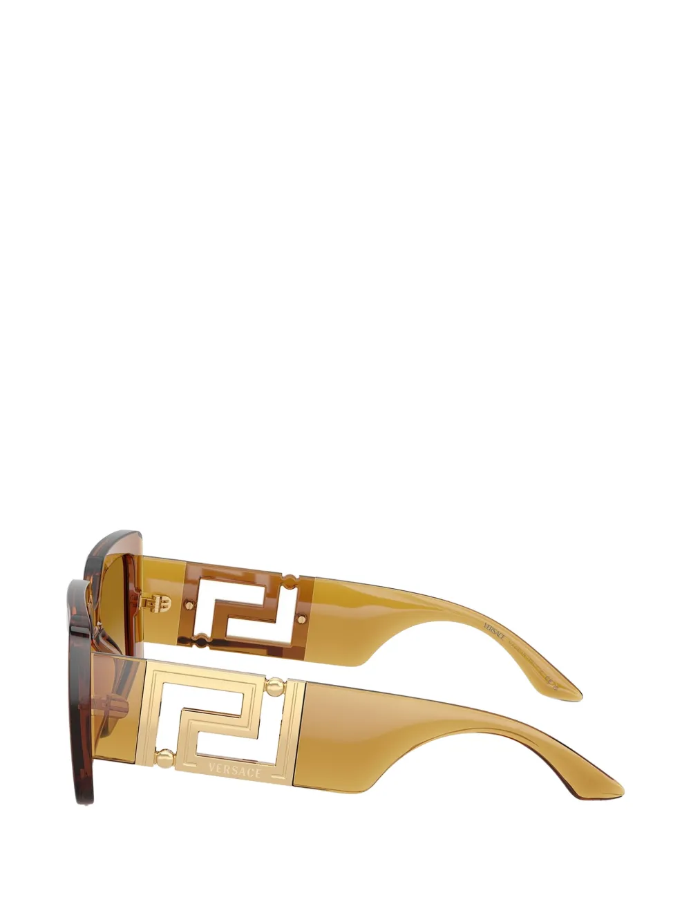 Versace Eyewear Zonnebril met vierkant montuur Geel