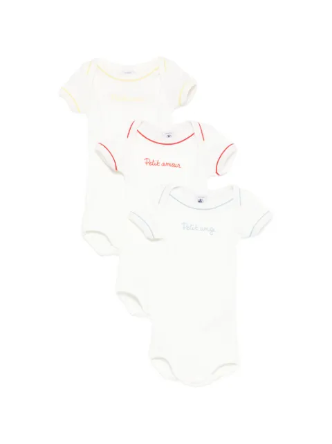 Petit Bateau embroidered bodie set of three 