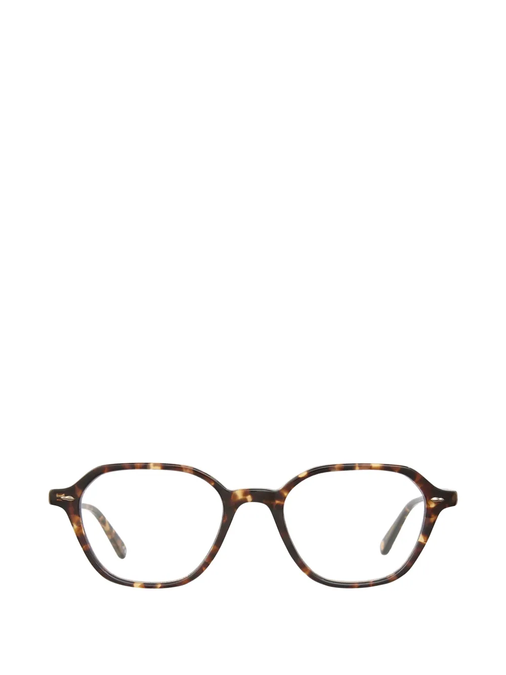 Garrett Leight Galloway geometric-frame glasses - Marrone