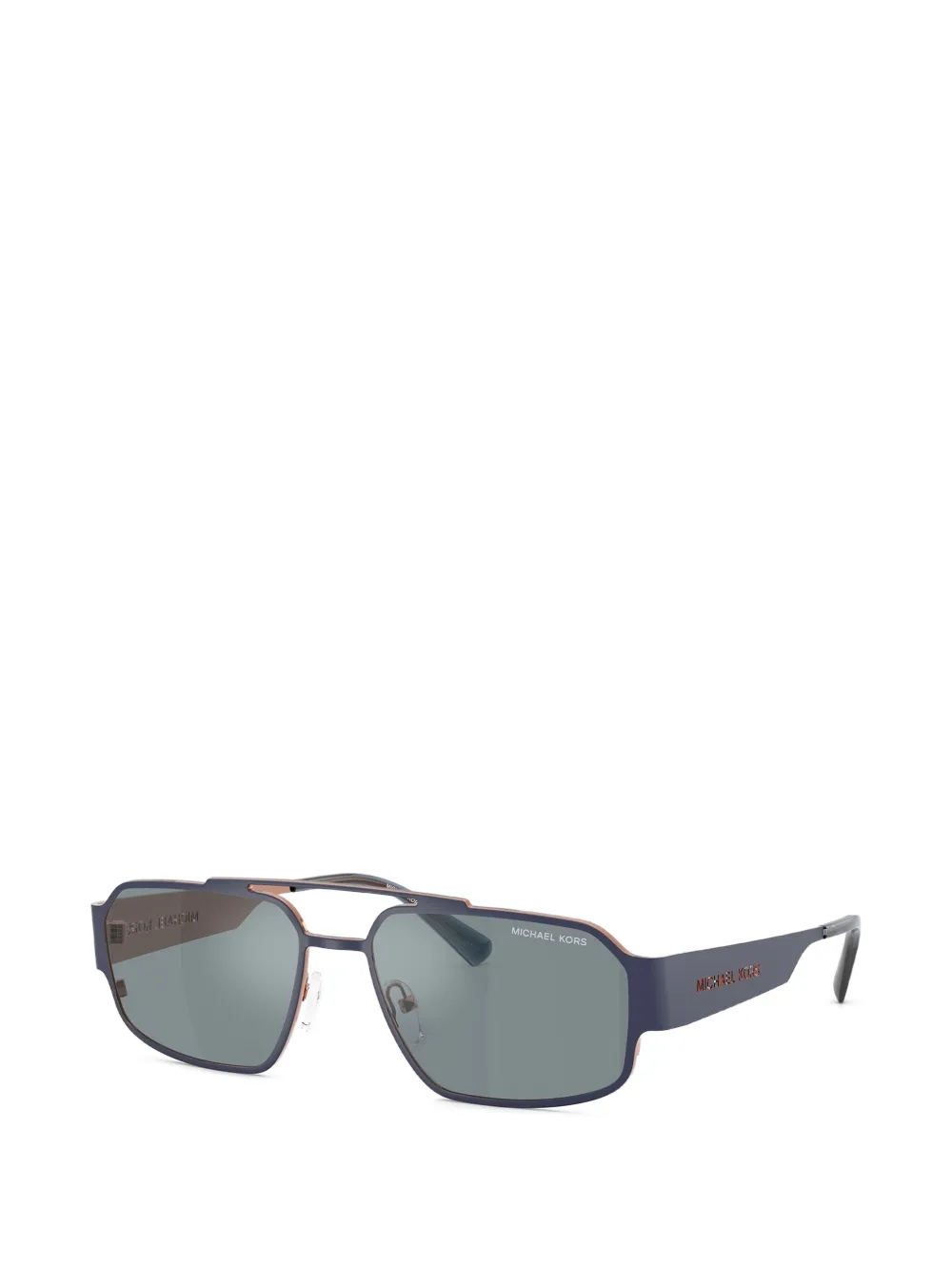 Michael Kors Cape Town zonnebril met geometrisch montuur Blauw