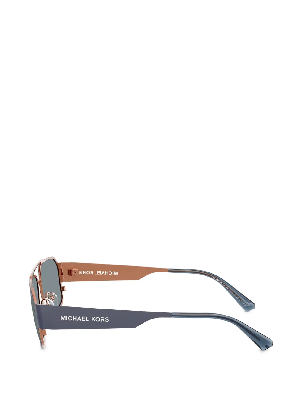 Michael Kors Cape Town zonnebril met geometrisch montuur Blauw