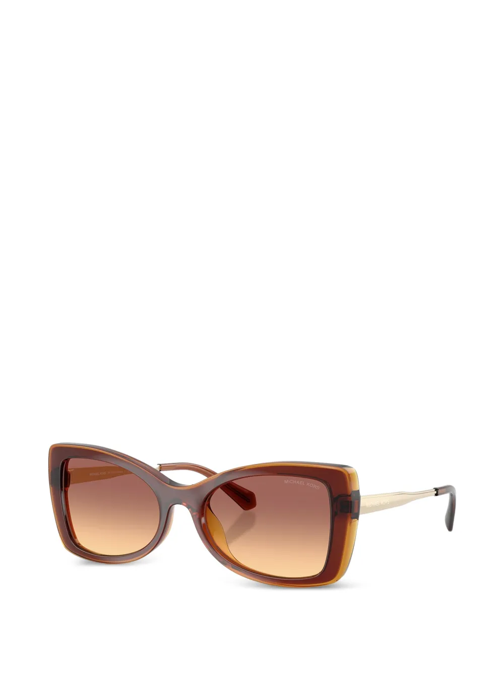 Michael Kors Malaga zonnebril met geometrisch montuur Bruin