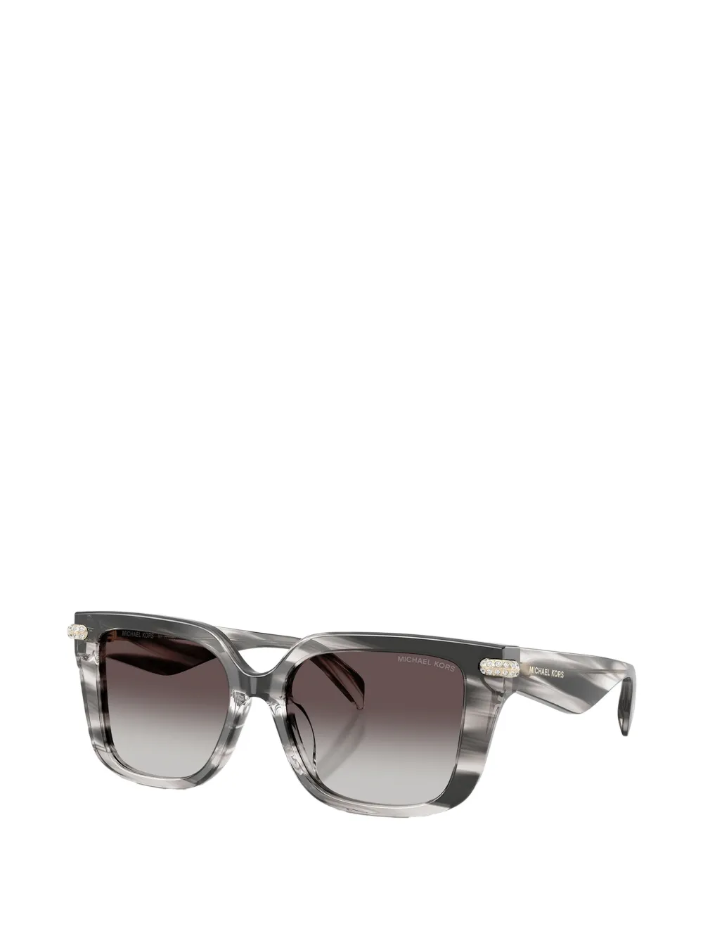 Michael Kors Santo Domingo zonnebril met vierkant montuur Grijs