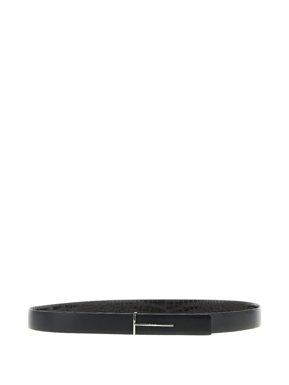 TOM FORD Tバックル クロコパターン ベルト | ブラック | FARFETCH JP