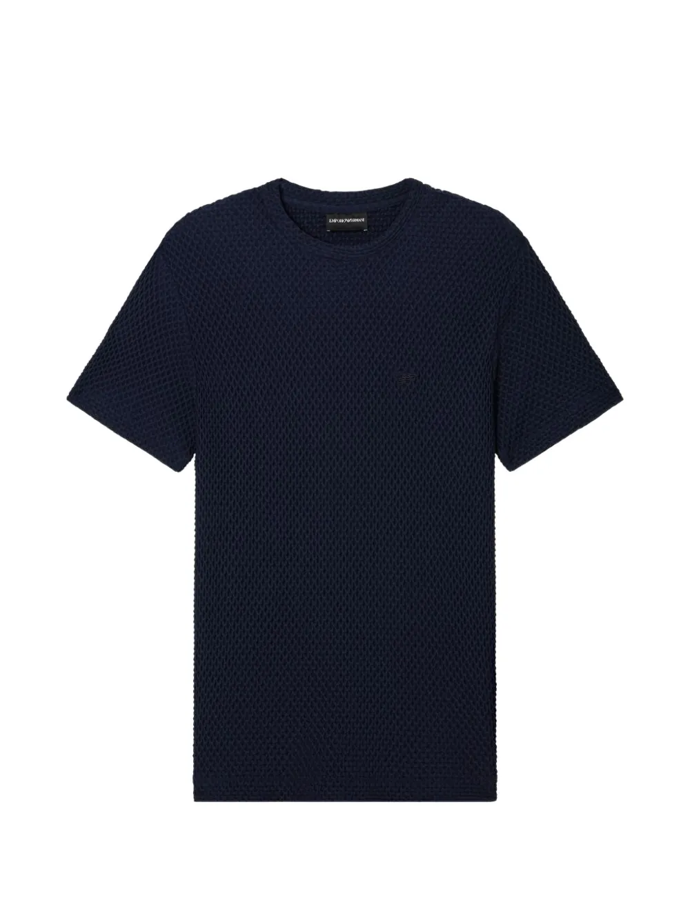 Emporio Armani waffle-knit T-shirt - Blu