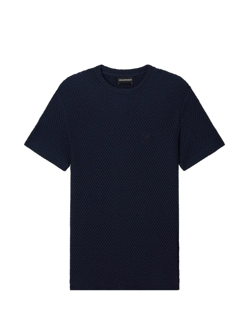 Emporio Armani waffle-knit T-shirt - Blu