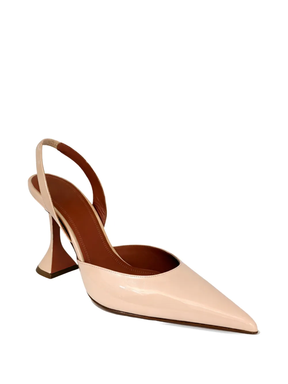 Amina Muaddi Holli slingback pumps Beige