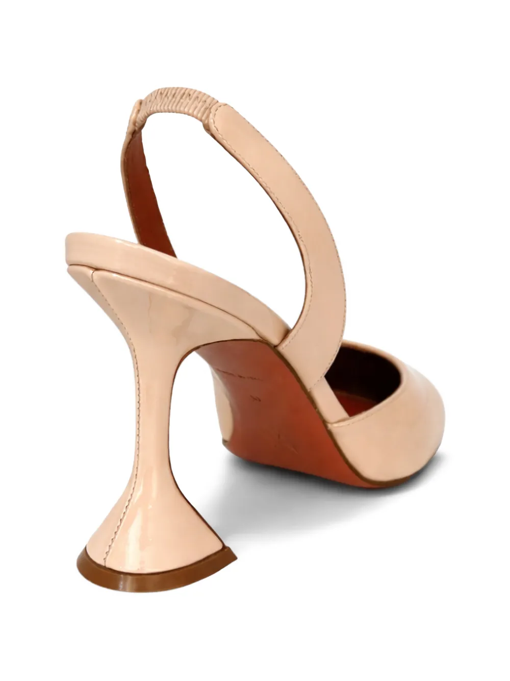 Amina Muaddi Holli slingback pumps Beige