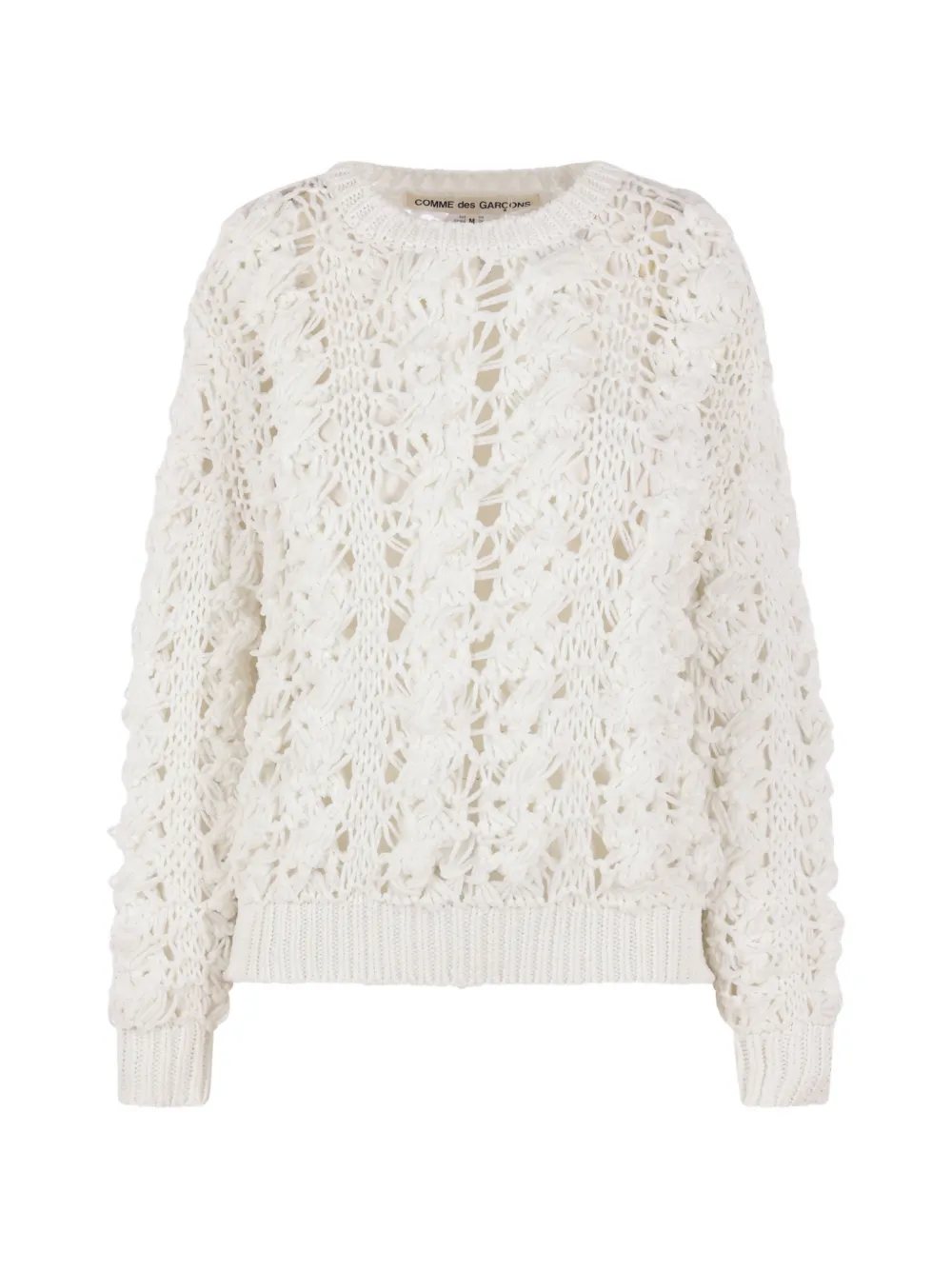 Comme Des Garçons open-knit sweater - White