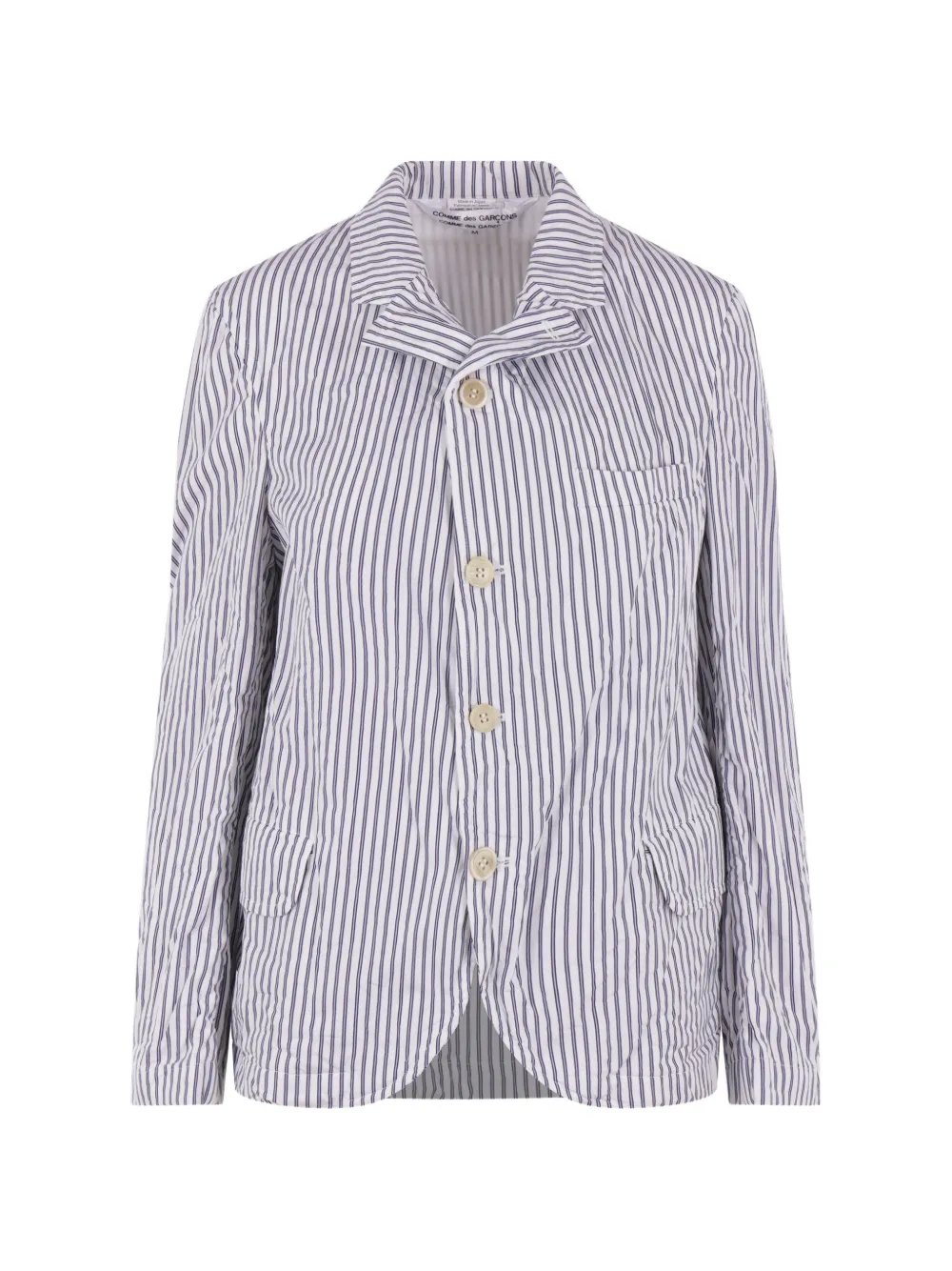 Comme Des Garçons striped cotton jacket - Bianco