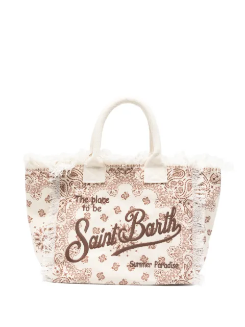 MC2 Saint Barth Vanity paisley-print frayed tote bag