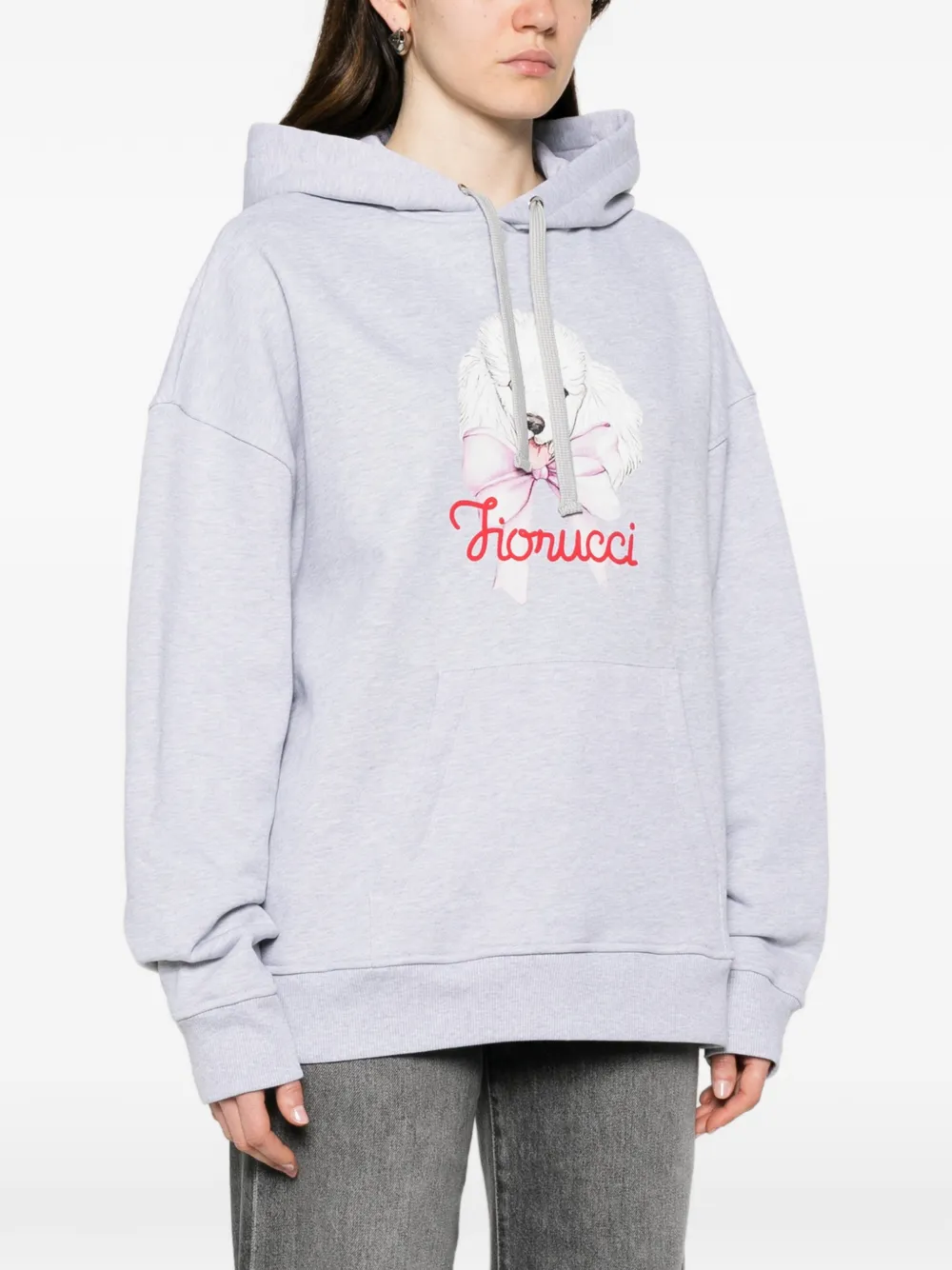 Fiorucci Sudadera Con Capucha Y Perro Estampado - Gris 