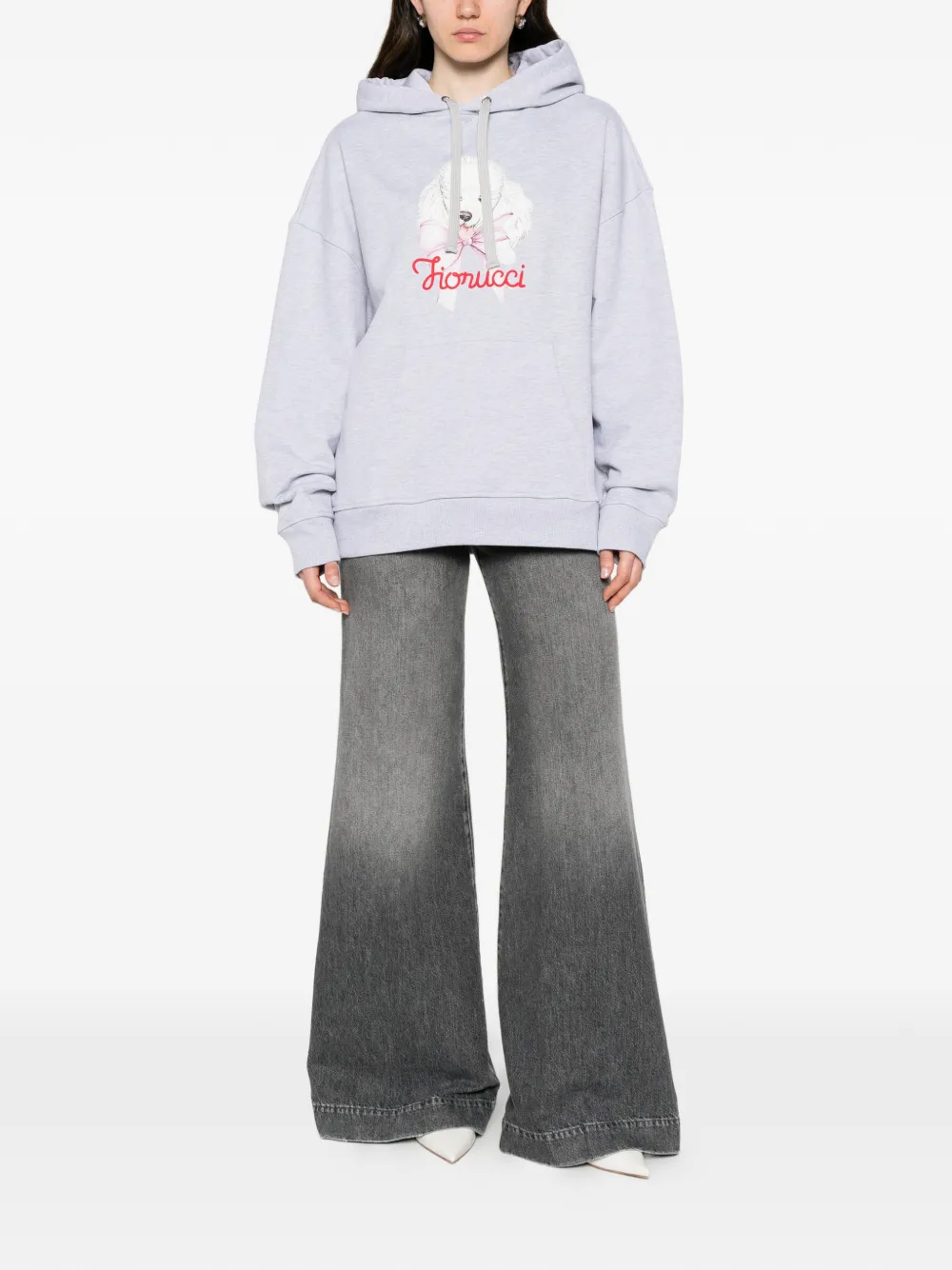  Fiorucci Sudadera Con Capucha Y Perro Estampado - Gris 