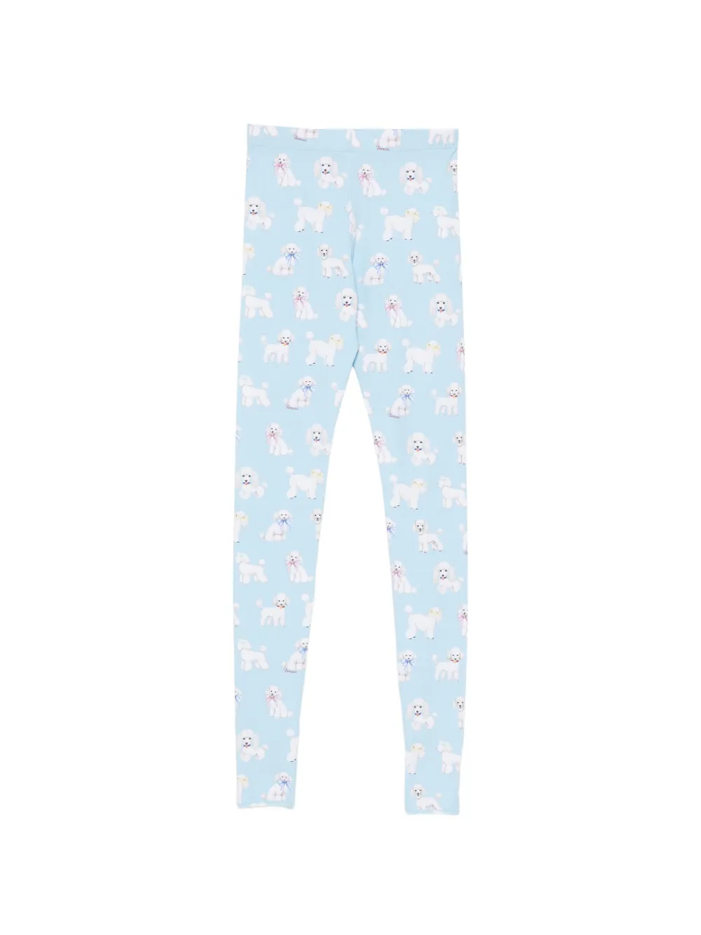 Fiorucci poodle-print stirrup leggings - Blu