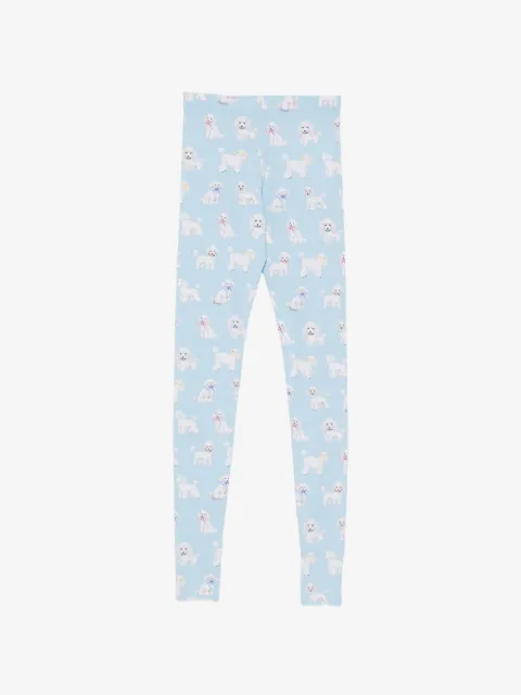 Fiorucci leggins con caniche estampado