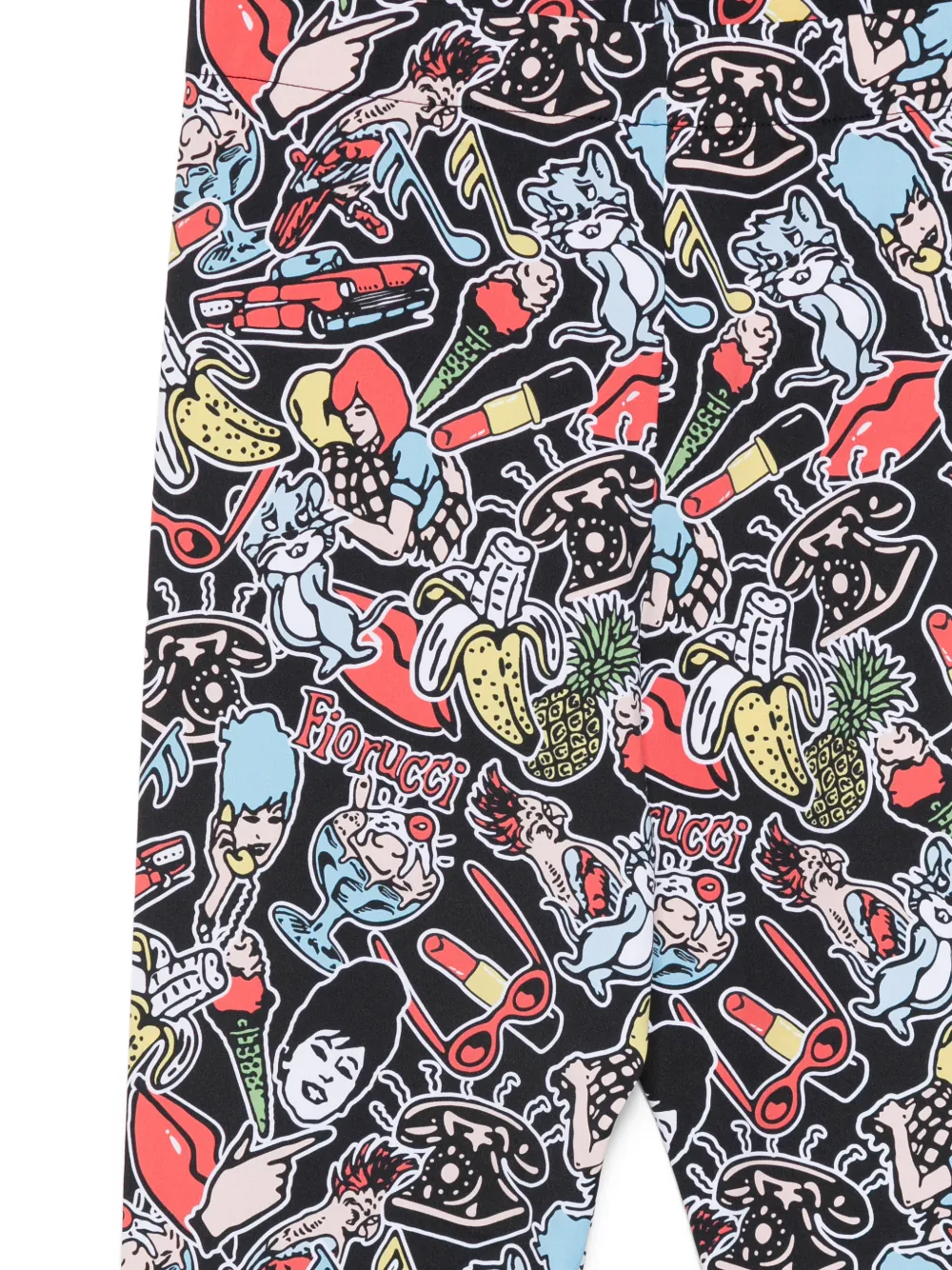 Fiorucci Comic Toys legging met print Zwart
