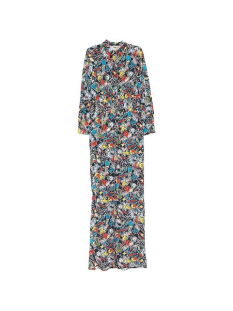 Fiorucci graphic-print long-sleeve maxi dress