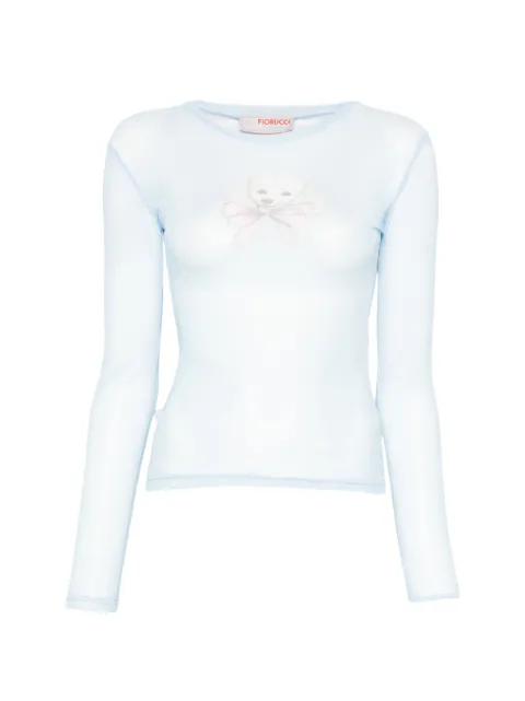Fiorucci graphic-print mesh T-shirt