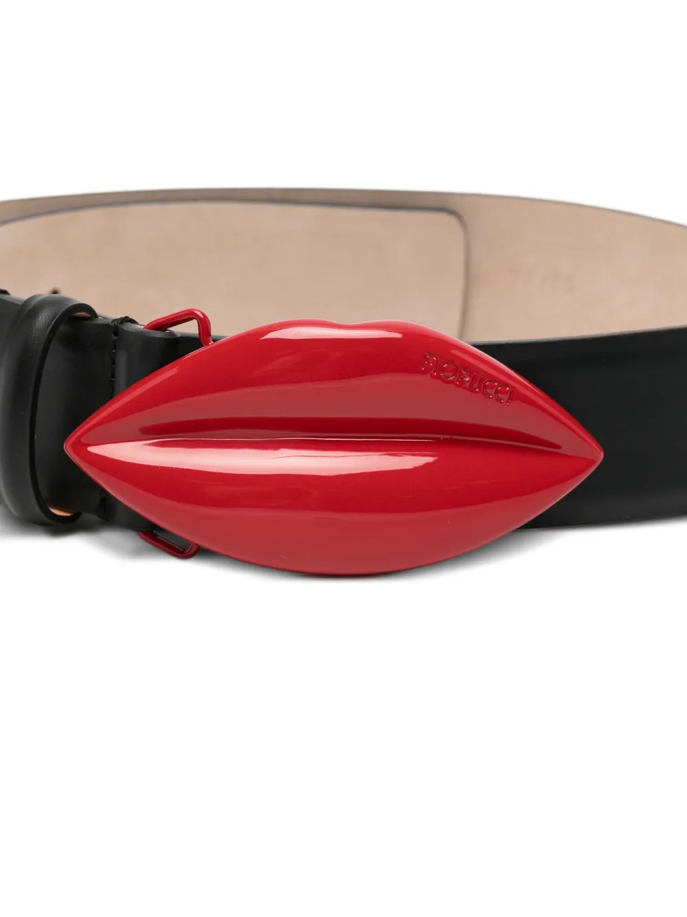 Fiorucci Riem met lipvormige gesp Zwart