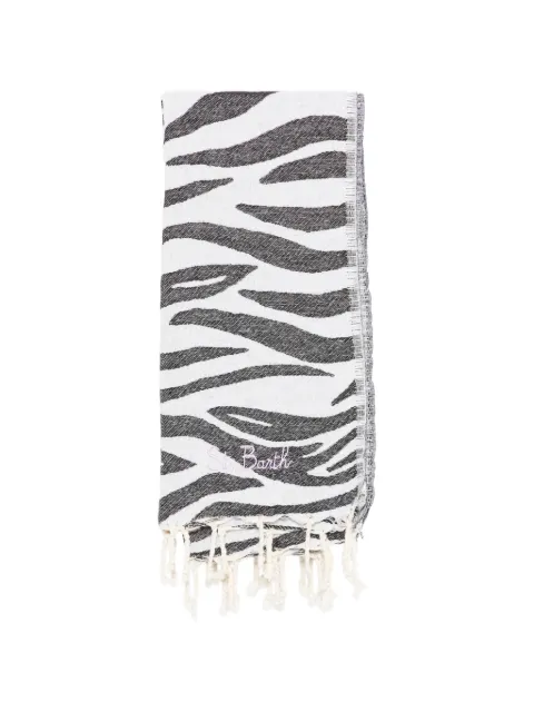MC2 Saint Barth zebra-print fringed beach towel