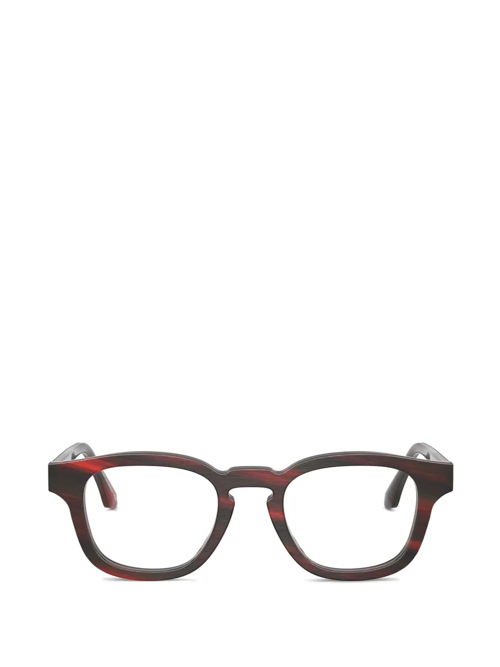 Giorgio Armani Occhiali da sole tondi con effetto tartarugato - Rosso