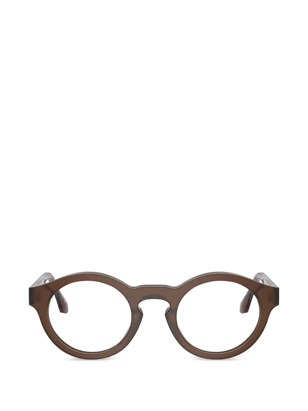 Giorgio Armani round-frame glasses - Braun