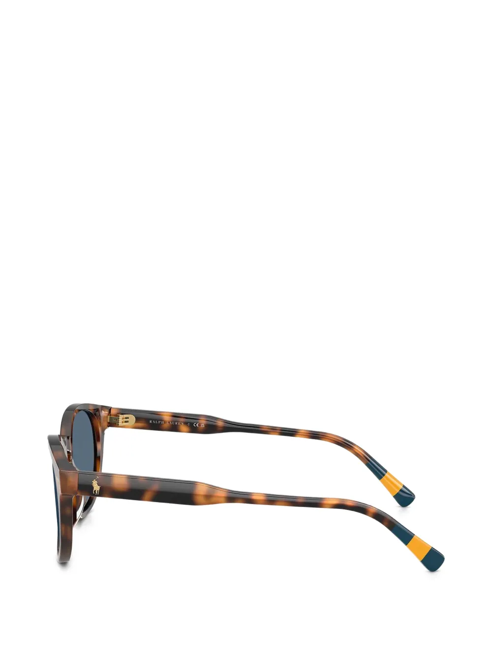 POLO RALPH LAUREN EYEWEAR Zonnebril met rond montuur en schildpadschild design Bruin