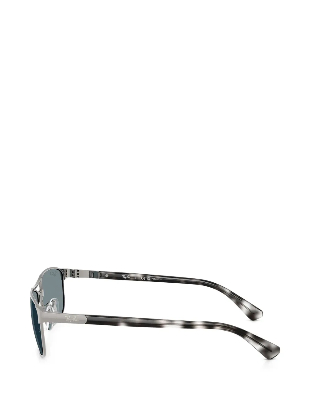 Ray-Ban Zonnebril met rechthoekig montuur Grijs