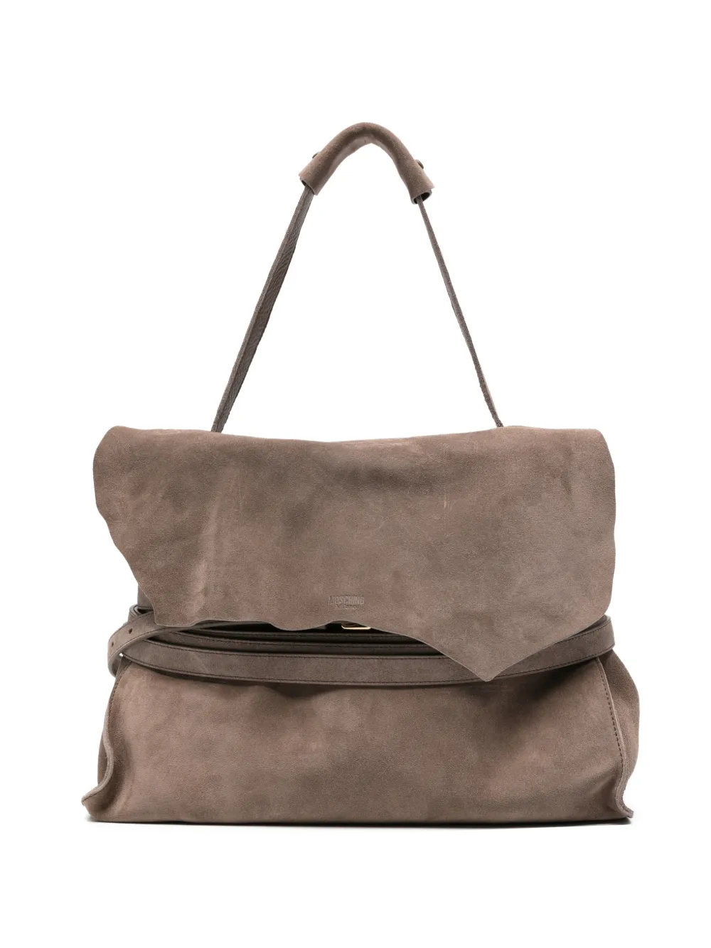 Moschino Alicante belt-detail foldover tote bag - Toni neutri
