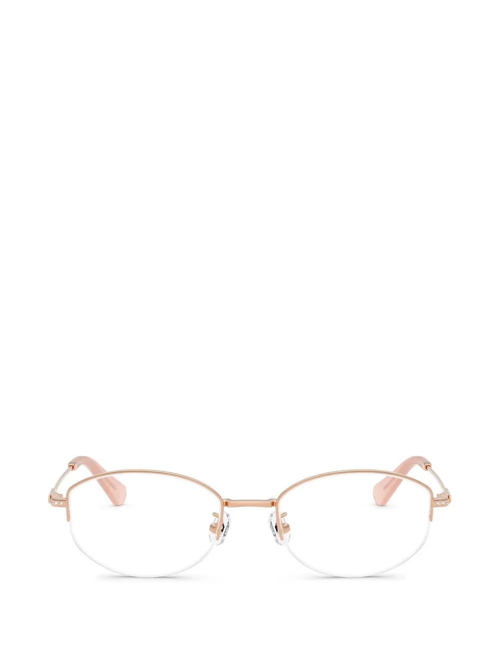 Swarovski Eyewear rose gold round-frame glasses - Rosa
