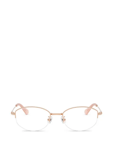 Swarovski Eyewear rose gold round-frame glasses