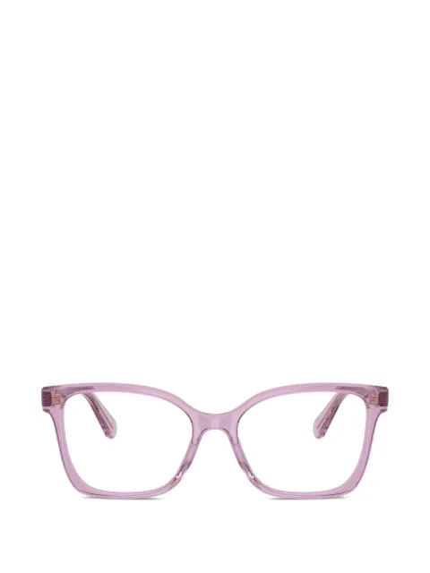 Swarovski crystal-embellished rectangle-frame glasses