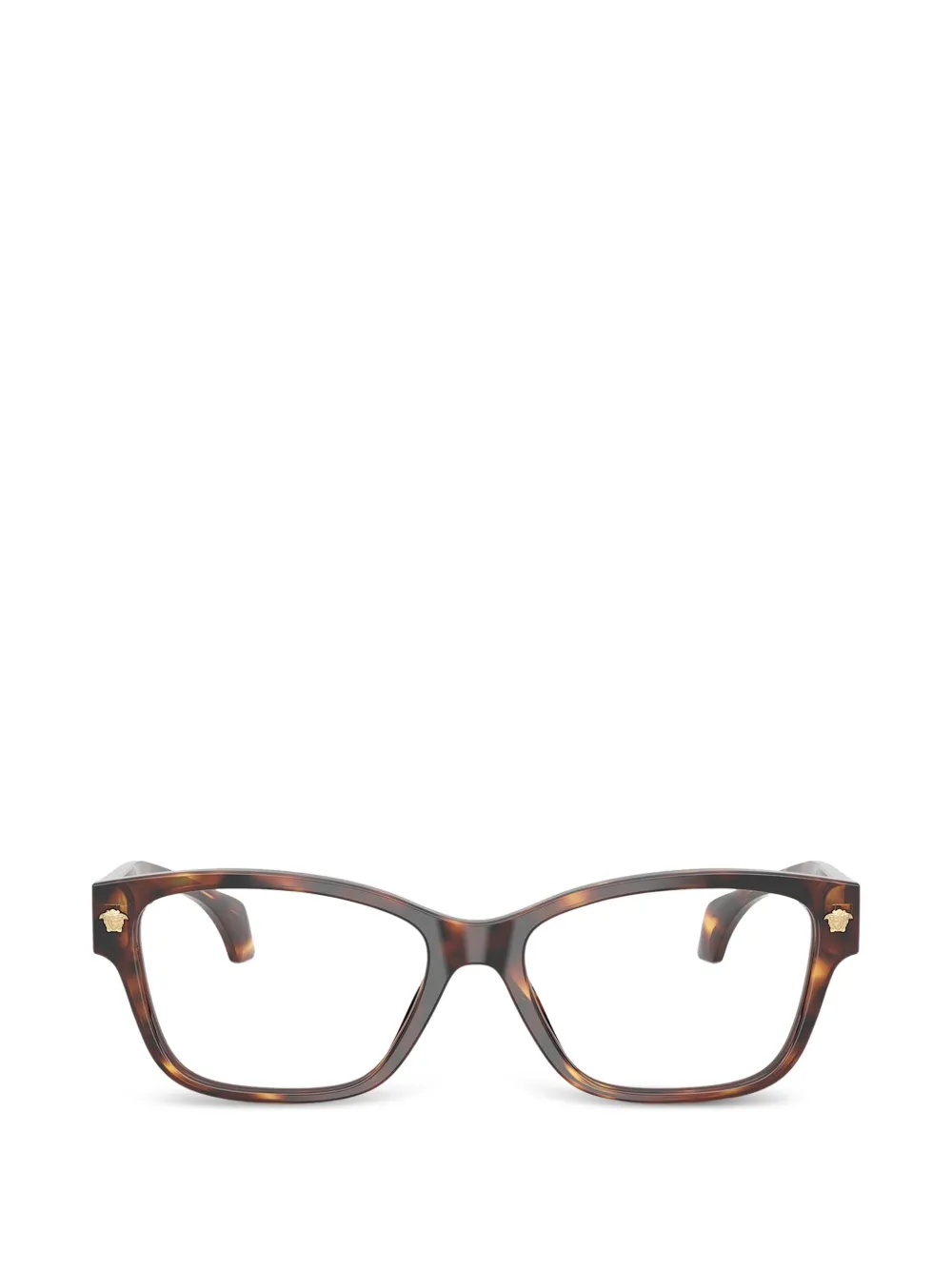 Versace Eyewear geometric-frame glasses - Marrone