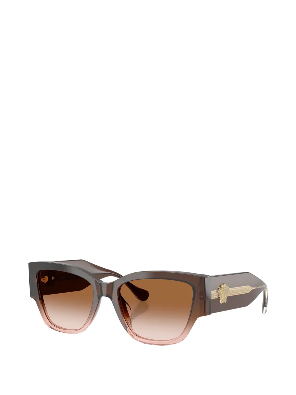 Versace Eyewear Zonnebril met geometrisch montuur Bruin