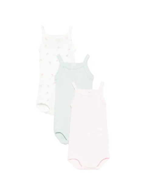 Petit Bateau floral trim bodie set of three 