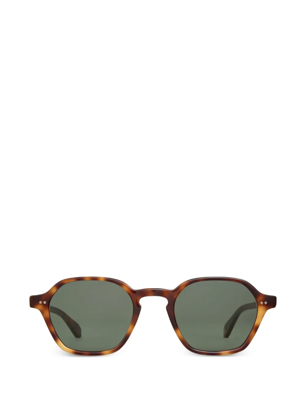 Garrett Leight Temescal geometric-frame sunglasses - Marrone