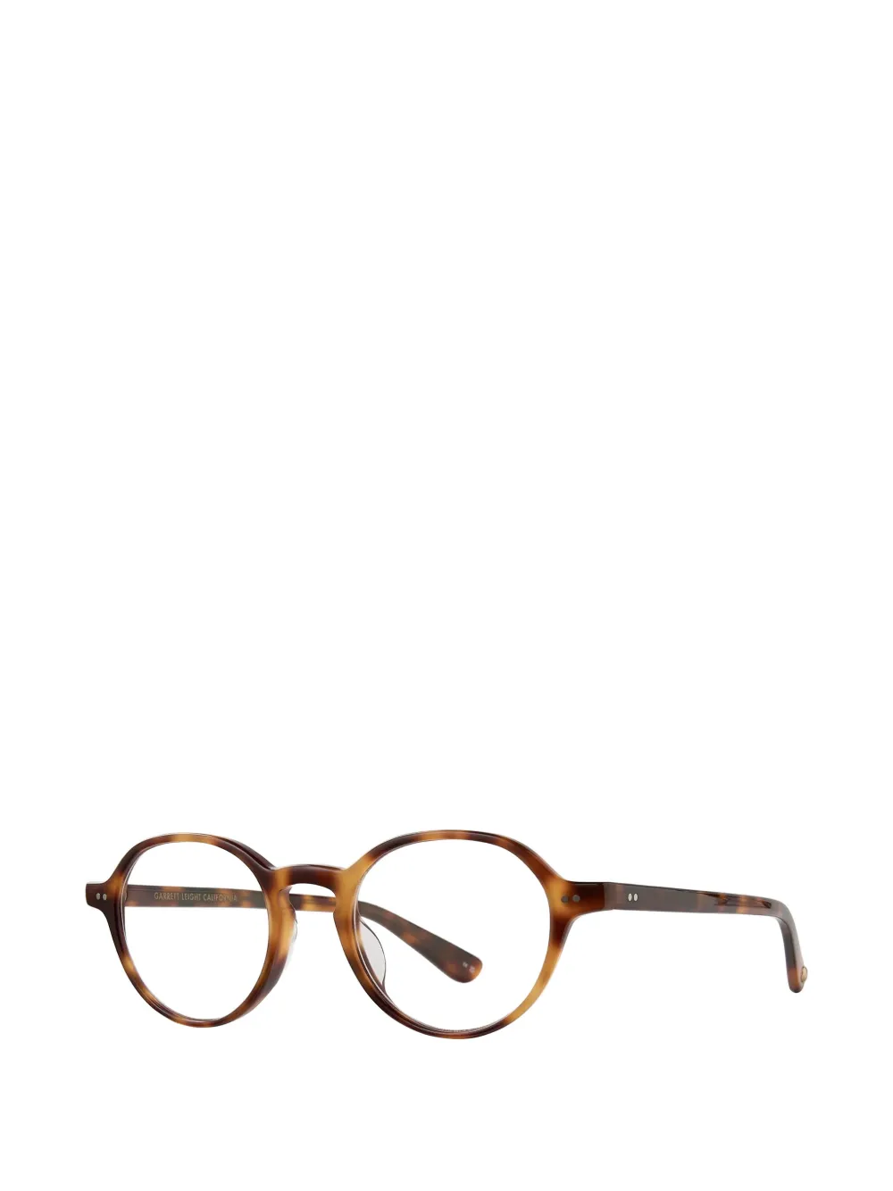 Garrett Leight Loma bril met rond montuur Bruin