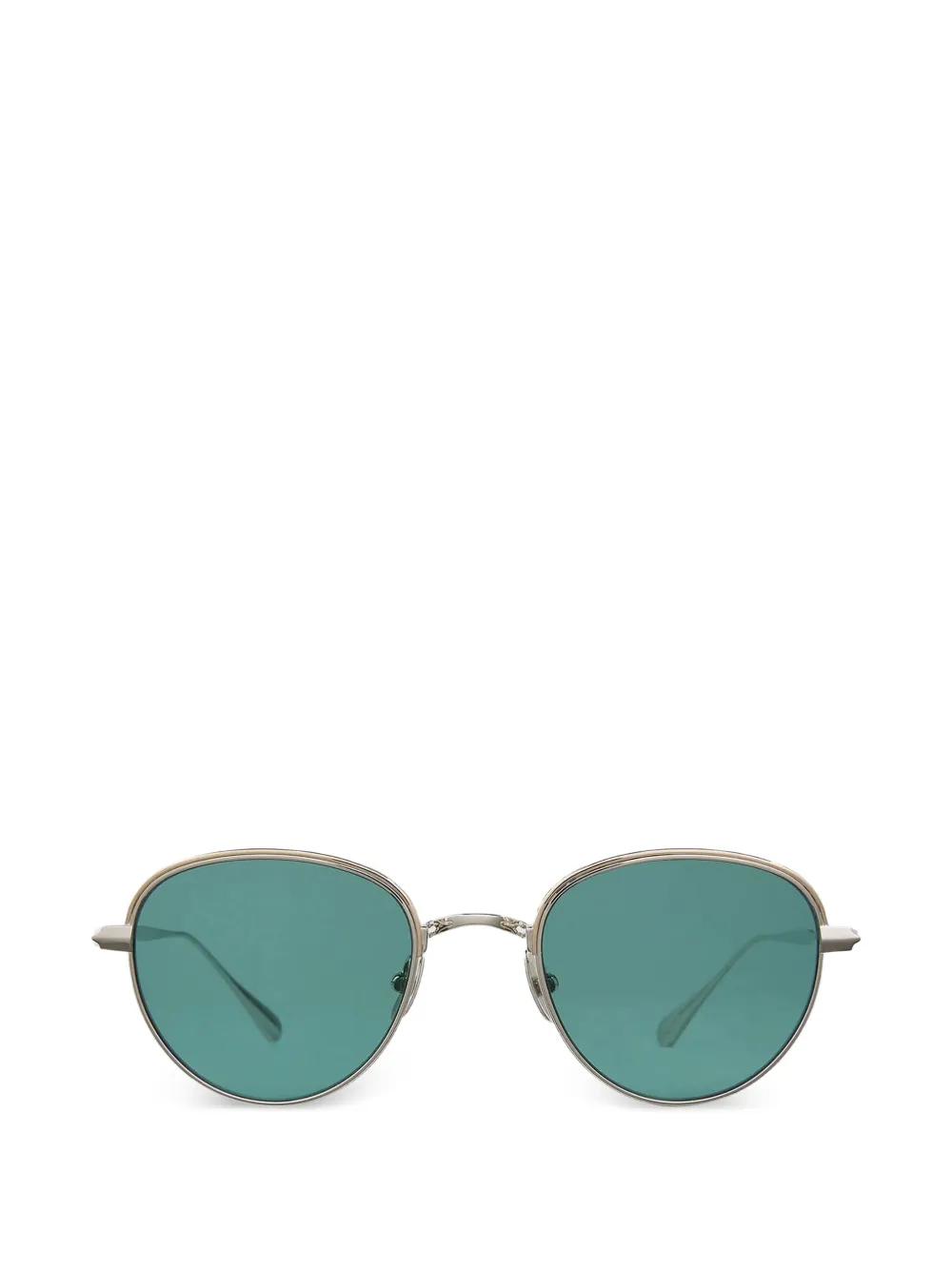 Garrett Leight Wells J geometric-frame sunglasses - Argento