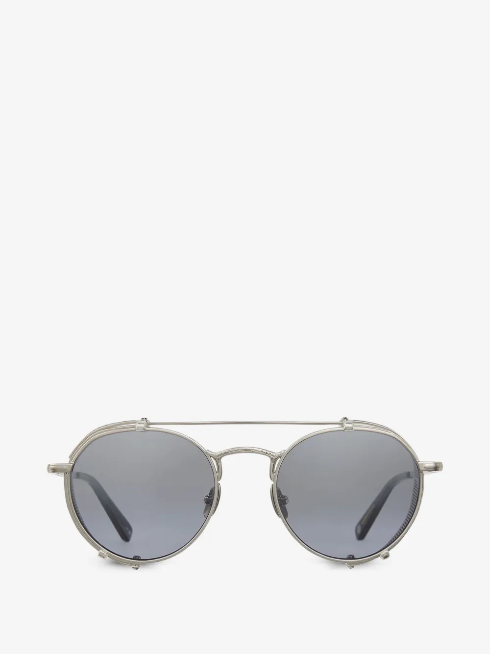 Garrett Leight 오캄포 라운드 프레임 선글라스 | 실버 톤 | Image 1