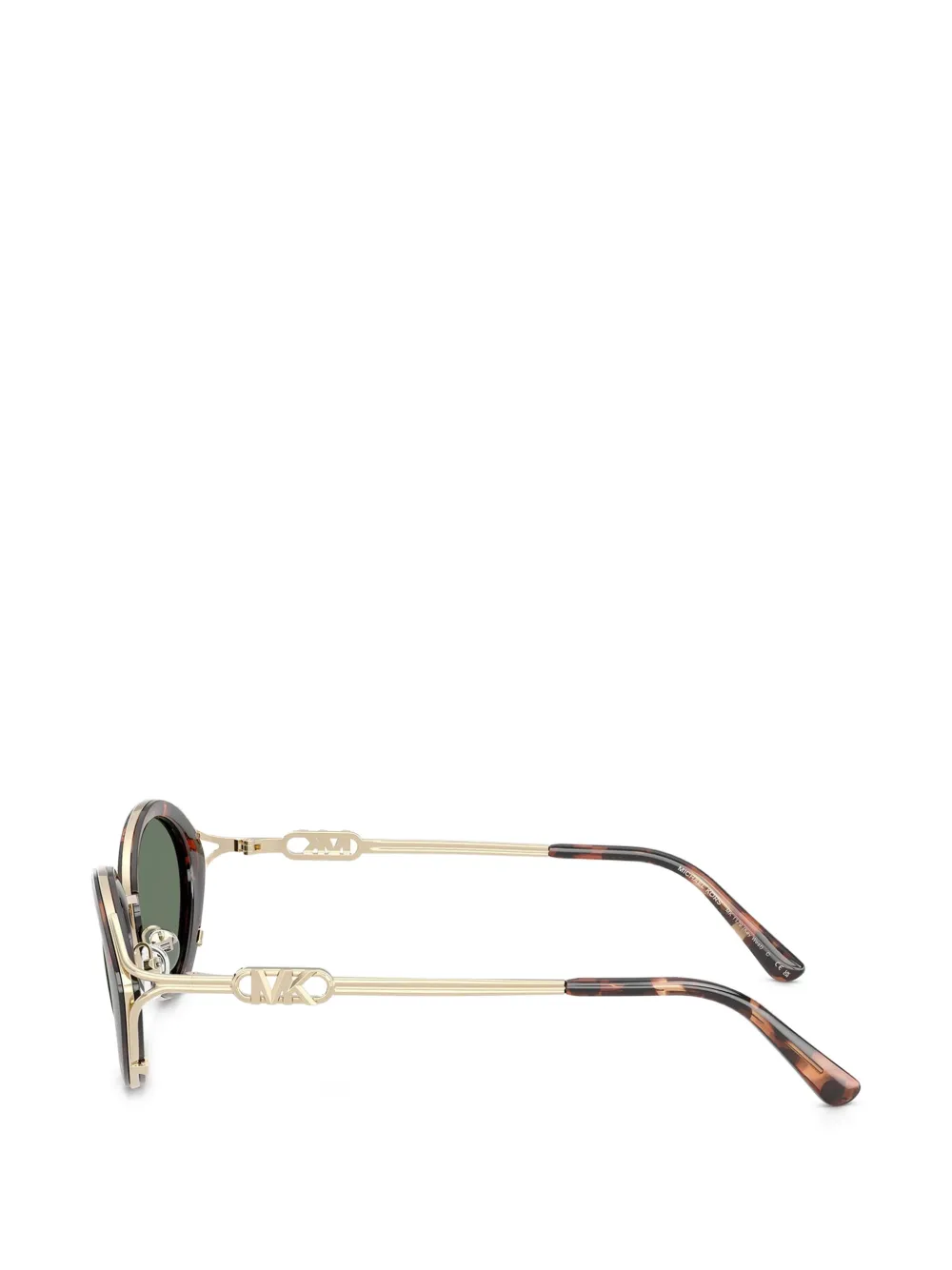 Michael Kors Key West zonnebril met ovalen montuur Bruin