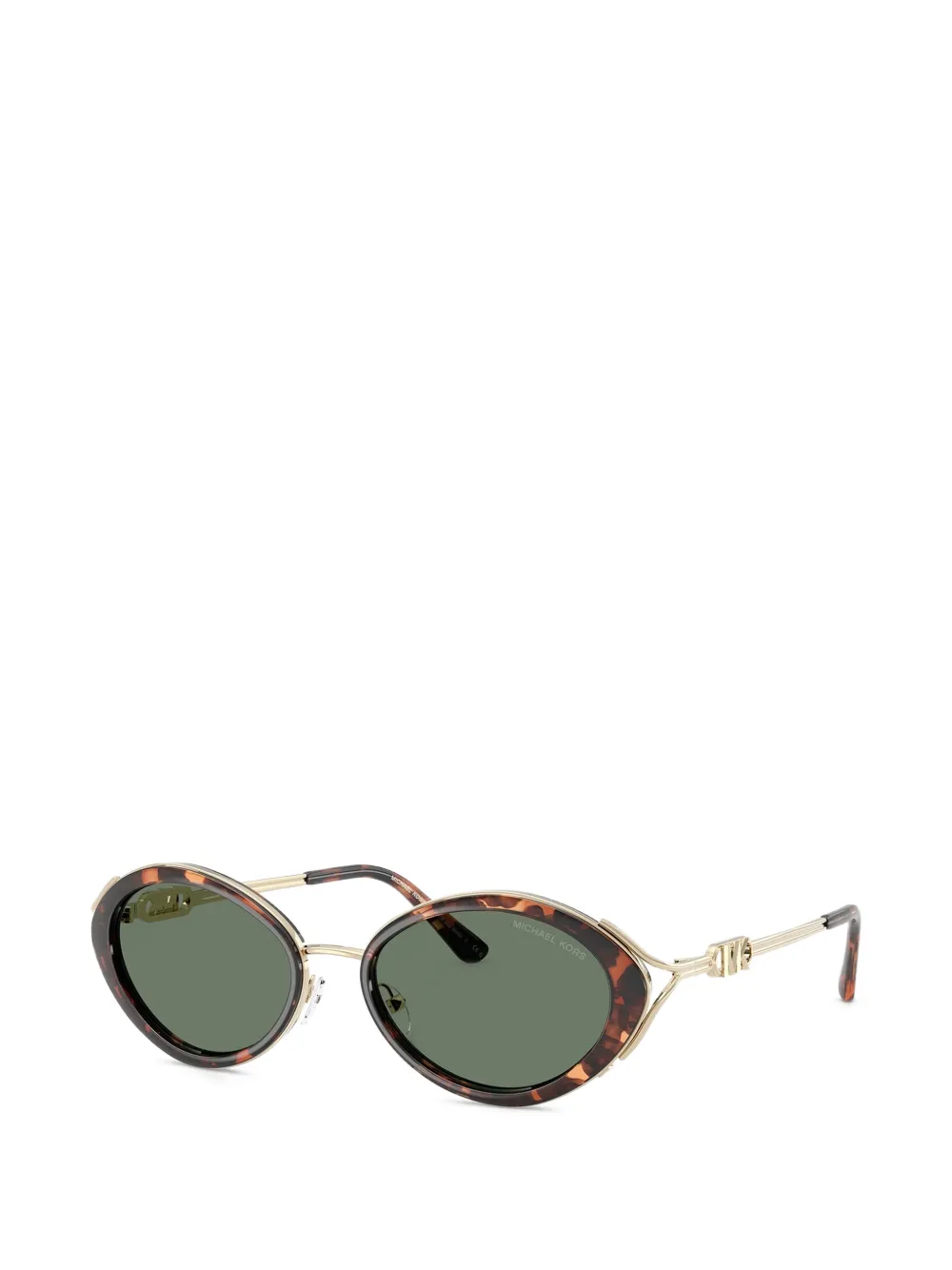 Michael Kors Key West zonnebril met ovalen montuur Bruin