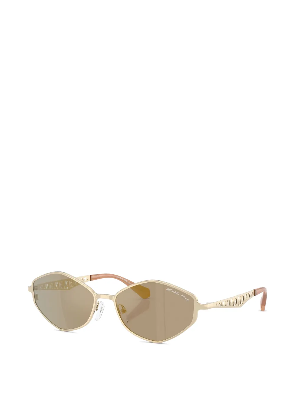Michael Kors Gold Coast zonnebril met logo Goud